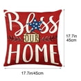thumbnail image 3 of 4th of July Patriotic Throw Pillow Cover,Star Letter Digital Print Soft Fabric Pillowcase for Memorial Day Independence Day Home Outdoor Sofa Decorations,17.7x17.7 Inch, 3 of 6