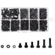 thumbnail image 1 of 300 Uds. Tornillos de cabeza hueca hexagonal de aleación de acero al carbono M3 con tuercas M3 pernos hexagonales arandelas de enchufe, negro, tamaño surtido 4/5/6/8/10 / 12mm MFZFUKR YQ-0339, 1 of 7