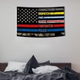 thumbnail image 4 of No One Fights Alone Flag 3x5 ft American Flag HD Printing 150D Poly Two Brass Grommets Garden Flags Thin Line Flag For Supporting Nurse Police Military Firefighters Home Room Garden Decor, 4 of 5