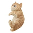 thumbnail image 4 of Lifelike Pot Pal Hanging Orange Tabby Cat Statue 8"Tall With Glass Eyes Decor, 4 of 9