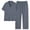 Gray, variant on Men Pajamas Set Two Pieces Short Sleeve Sleepwear Button Down Loungewear Set Soft Modal Pj Set with Pockets Big and Tall Size L-4XL Gray