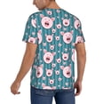 thumbnail image 2 of Lsque Funny Pig Faces Pattern Mens Polo Golf Shirts Funny Graphics Shorts Sleeve Button Shirts Baseball T-shirt-X-Large, 2 of 7
