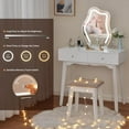 Vanity Desk Vanity Set with LED Lighted Mirror Vanity Table Set 3