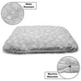 thumbnail image 3 of Christmas Pet Bed, Various Types of and Snowflakes Arrows Stars in the Cold Winter, Chew Resistant Pad for Dogs and Cats Cushion with Removable Cover, 24" x 39", Grey White, by Ambesonne, 3 of 4
