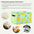 thumbnail image 6 of GZHJMY Lemon Stripe Large Square Storage Basket Bin with Handles 1PCS, Foldable Multi Functional Closet Storage Box Shelf Basket for Storing Toys, Books and Clothes Collapsible Organizer, 6 of 7