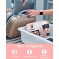 thumbnail image 6 of BAGSMART Clear Toiletry Bag, 3 Packs TSA Approved Water resistant Quart Size Travel Organizer, Airport Airline Travel Essential Carry On Makeup Cosmetic Bags for Women, Nude Pink, 6 of 6