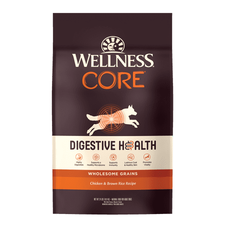 Wellness CORE Digestive Health Chicken & Brown Rice Dry Dog Food, 24 Pound Bag
