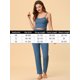 thumbnail image 4 of Pijama de punto para mujer Ropa de dormir casual Pantalones Shrug Cardigan 3ps Lounge Set Azul medio, 4 of 4