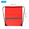 thumbnail image 2 of REGALWOVEN Polyester Drawstring Bag Reflective Cinch Sack for Gym Sports Red, 2 of 7