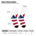 thumbnail image 6 of Uemuo USA Canada Flag Pattern Women's Crew Socks, Soft Durable Breathable Moisture-Wicking with Odor Control Cotton socks, 6 of 9