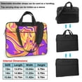 thumbnail image 2 of PUREYAH Laptop Case Bag with Compartments for Women, Purple Neon Psychedelic Yellow Swirls Lightweight Computer Tote Bag for Men Travel Work 13 inch, 2 of 7