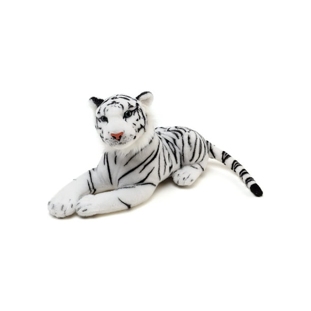 1pc Peluche Tigre Blanc Et Jaune À Main Marionnette En Peluche