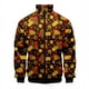 thumbnail image 4 of Chaqueta informal con cremallera y estampado 3D de Acción de Gracias de última oferta, diseño de pavo de animales de Acción de Gracias, para hombre, de manga corta, 4 of 5