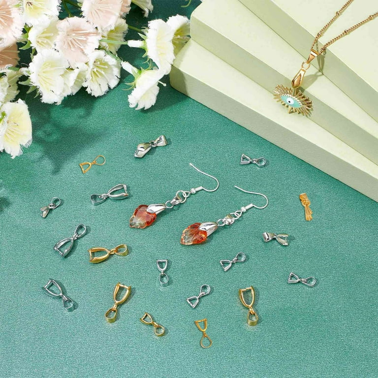 1 Box 120Pcs 6 Colors Pinch Bails Clasp Dangle Charm Connector Pinch Clasp  Jewelry Findings for Earring Bracelet Necklace Jewelry Making Supplies  Craft 