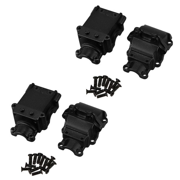 Cubierta superior e inferior de caja de cambios de Metal para 1/14 Wltoys 144001, negro