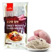 Sweet Potato Glass Noodles - Zero-Fat, Low-Calorie, No-Sodium Diet-Friendly, Gluten-Free, Vegan, Stir-Fry, Dumplings, Hot Pot - For Chinese, Korean Recipes - 7.05oz