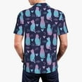 thumbnail image 4 of Daiia Silhouette Cats Pattern Men’s Polo Shirts,Solid Deck Shirt,Classic Fit, Breathable Cotton Polo for Casual and Sport Wear-4X-Large, 4 of 9