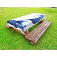 thumbnail image 1 of Ocean Outdoor Tablecloth, Watercolor Style Illustration of Storm Waves on White Background Aquatic Print, Decorative Washable Fabric Picnic Tablecloth, 58 X 120 Inches, Blue and White, by Ambesonne, 1 of 2