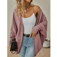 thumbnail image 3 of jinghuiyue Women Long Sleeve Cardigans Casual Batwing Sleeve Knitted Coat Loose Open Front Sweater Outwear XL, 3 of 5
