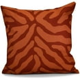 thumbnail image 1 of Simply Daisy 16" x 16" Animal Stripe Geometric Print Pillow, Orange, 1 of 1