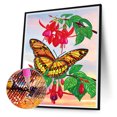 thumbnail image 1 of Cuadros Decorativos 5D DIY parcial taladro en forma especial diamante pintura flor mariposa (YXC416) Wdftyju embutido en tela, 1 of 8