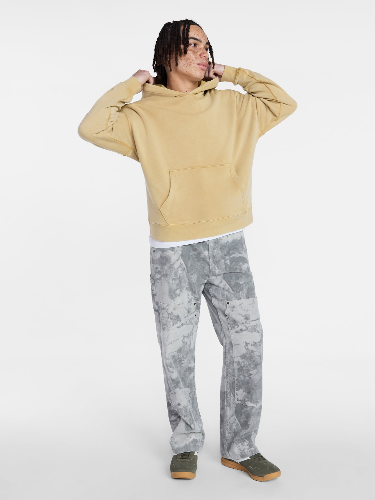 No Boundaries Oversized Hoodie with Long Sleeves, Men's XS-4XLT