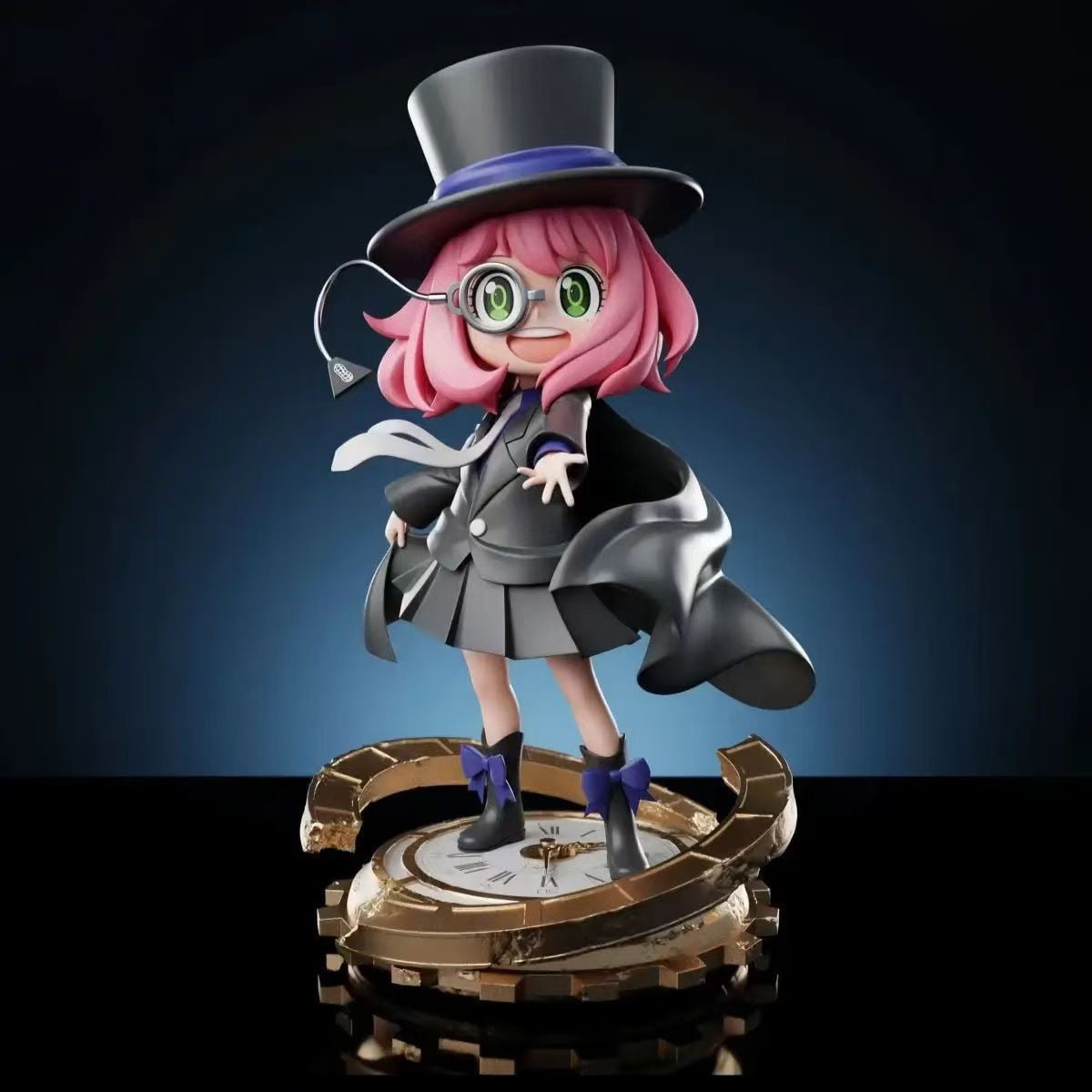New Anya Figure, 2pc Standing Retro Suit Anya Forger Action Figure 19cm/7.5inch PVC Characters Handicrafts Souvenirs for Anime Fans Gifts