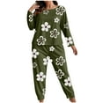 thumbnail image 3 of Censtreet Women's Plus Size 2 Piece Pajama Set Long Sleeve Shirt with Long Pajama Pant Printed Pj Lounge Sets XL-5XL, 3 of 5