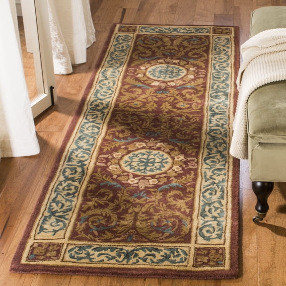 SAFAVIEH Empire Horatio Oriental Wool Runner Rug, Burgundy/Gold, 2'6" x 12'