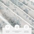 thumbnail image 2 of Cotton Blend Floral Print Shower Curtain by Comfort Canopy, 72" x 72", Light Blue Vintage, 2 of 5