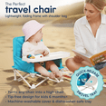thumbnail image 3 of Hiccapop OmniBoost Travel Booster Chair with Tray, Folding Portable Booster Seat for Dining Table, Camping, Beach, Grandma’s, Tip-Free Design, Blue, 3 of 7