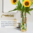thumbnail image 4 of Clear Flower Vase Centerpieces Plastic Cylindrical Vases Home Wedding Decor 4"x12" Cartoon Bear with Flower and Leaf, 4 of 6
