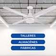 thumbnail image 2 of Ventilador de Techo Industrial Narvik con Luz Led 56 Pulgadas Control de Pared, 2 of 5