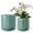 Green, variant on EFISPSS 6 & 5 Inch Copper-green Ceramic Orchid Pots with Enhanced Drainage, 2 Count