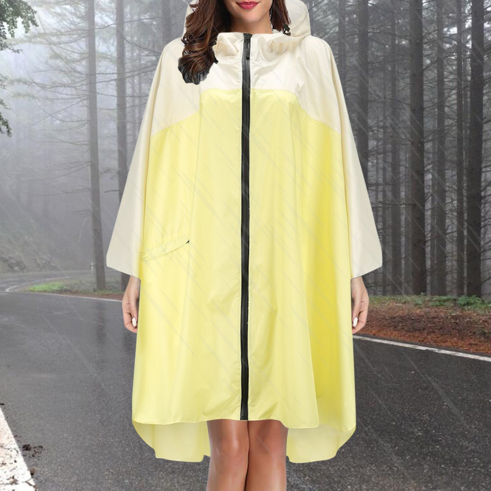 Unisex Raincoat Poncho Reusable Lightweight Rainwear in Polyester for Adult Wetry