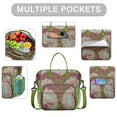 thumbnail image 2 of Artistic Elegant Large Insulated Tote Bag - Leakproof Multi-Pocket Cooler for Fitness & Office Use, 2 of 6
