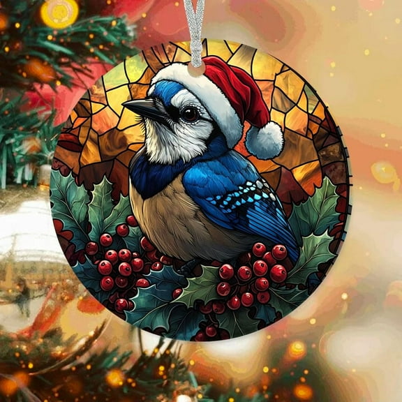 Blue Jay Bird Custom Ornaments 2025, Blue Jay Bird Ornament, Blue Jay Bird Christmas Hanging Decor, Blue Jay Bird Ornaments for Christmas Tree. gNV6et