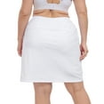 thumbnail image 5 of HDE Womens Plus Size Athletic Skort with Bike Shorts & Pockets White 18, 5 of 6