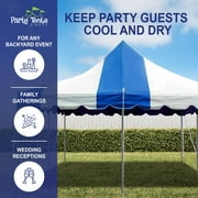 Party Tents Direct Weekender Outdoor Canopy Pole Tent with Sidewalls, Blue, 20 ft x 20 ft