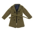 thumbnail image 5 of 1/12 Scale Figure Trench Coat Windproof Outerwear Outfits with Belt Handmade Long Overcoat for 1/12 Soldier Figures Body Accessories Costume Green, 5 of 8