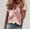 Pink, variant on Green Oversized T Shirts For Women's Summer Ruffle V-Neck Short Sleeve Solid Print Casual Dressy T-Shirt Top