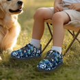 thumbnail image 6 of Pointodoor Football Shoes for Boys Blue Camo Running Shoes Size 10.5 Little Kid Single Buckle Lace Up Sneakers Rubble Sole School Cute Football Athletic Sneakers Lightweight, 6 of 7