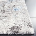 thumbnail image 3 of SAFAVIEH Lindsay Edna Distressed Polyester Shag Area Rug, Grey/Blue Ivory, 8' x 10', 3 of 8