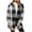 Gray, variant on Women's Shacket Jacket Plaid Dark Gray Winter Double-sided Fleece Long Sleeved Long Cardigan Over Top Coats 2XL