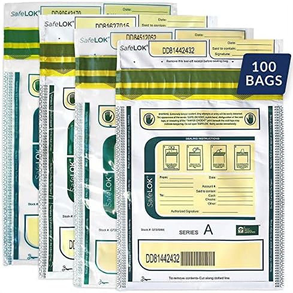 Safelok TamperEvident Seal Cash Deposit Bags Money Bag With Unique