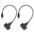 thumbnail image 4 of 2 piezas de puerto USB 2.0 portátil a carcasa larga para cable de interfaz SATA, accesorio de equipo, 4 of 12