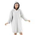 thumbnail image 4 of Blmnix Moomoo Nightgowns Moo Moos for Women Nightgown Sleepshirts Flannel Nightgowns Chemise Long Sleeve Hooded Gray Knee Length Womens Nightgowns,Free Size, 4 of 5