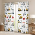 thumbnail image 2 of Construction Truck Curtains 30%-50% Blackout Tractor Curtains ,Bulldozer Crane Excavator Curtains & Drapes Vehicle Trucks Window Curtain Car Living Room Decor, 2 of 6