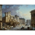 thumbnail image 2 of Pierre-Antoine Demachy 24x19 Gold Ornate Framed and Double Matted Museum Art Print Titled - Demolition of the Saint-Barthelemy Church (1791), 2 of 4