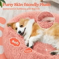 thumbnail image 4 of rabbitgoo Calming Dog Bed for Small Medium Dog, 30 inches Pet Bed Machine Washable, Non-Slip Round Fluffy Plush Faux Fur Large Cat Bed, Soft Donut Cuddler Cushion for Small Dog, Pink, 4 of 11